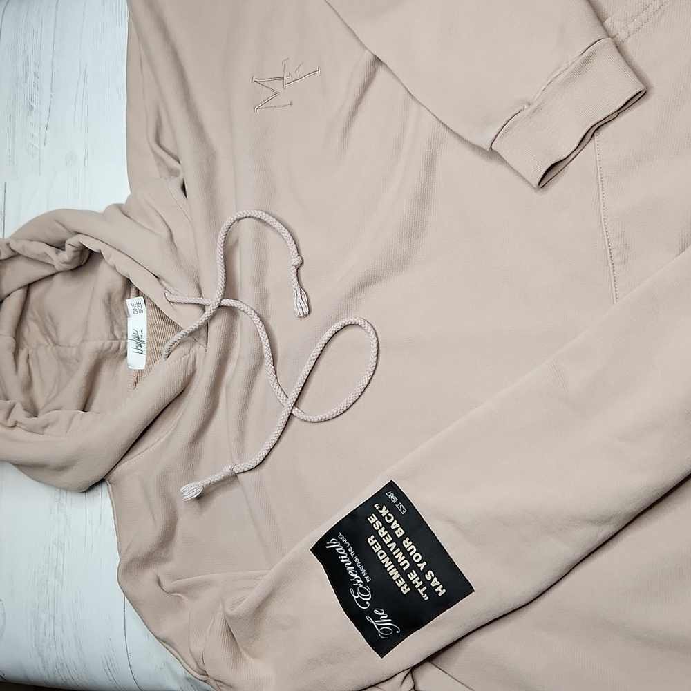 Mayfair the label tan hooded sweatshirt